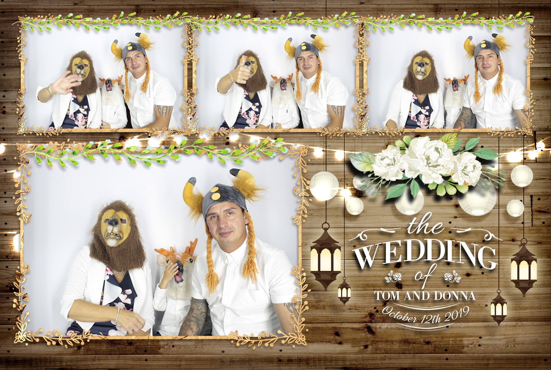 Tom & Donna's Wedding  | View more photos from the event at gallery.myphotoboothexperience.co.uk/u/MyPhotoBoothExperienceLtd/Tom-Donnas-Wedding